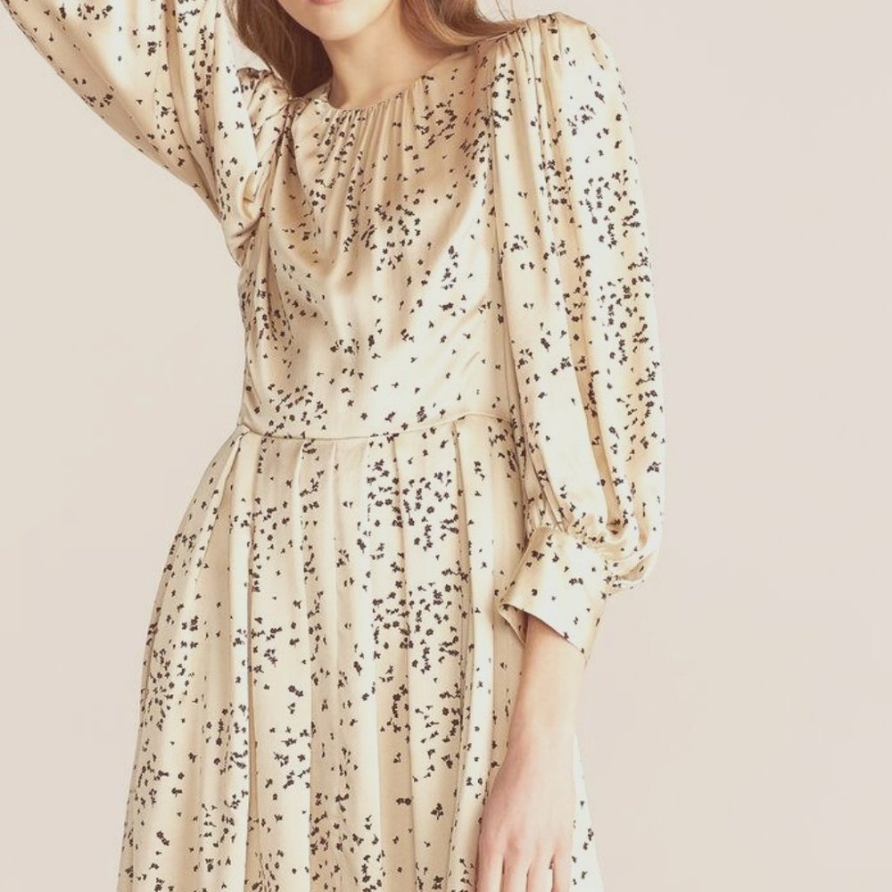 NEW Rebecca Taylor Scattered Fleur Silk Dress